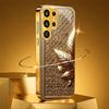 Shimmering golden leaves Hard case Men and women Glass PhoneCase for Samsung Galaxy S26 S25 S24 S23 S22 S21 FE Ultra Plus