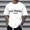 Men's Crew Neck Letter Printed Short Sleeve Fashion Cotton Top Versatile T-Shirts Men’s