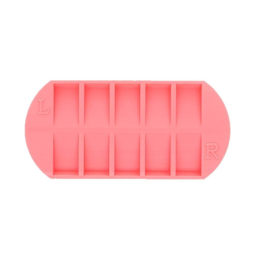 10 Grids Nail Tip Storage Tray With L/R Mark Nail Art Storage Plate Nail Art Organizer Nail Art