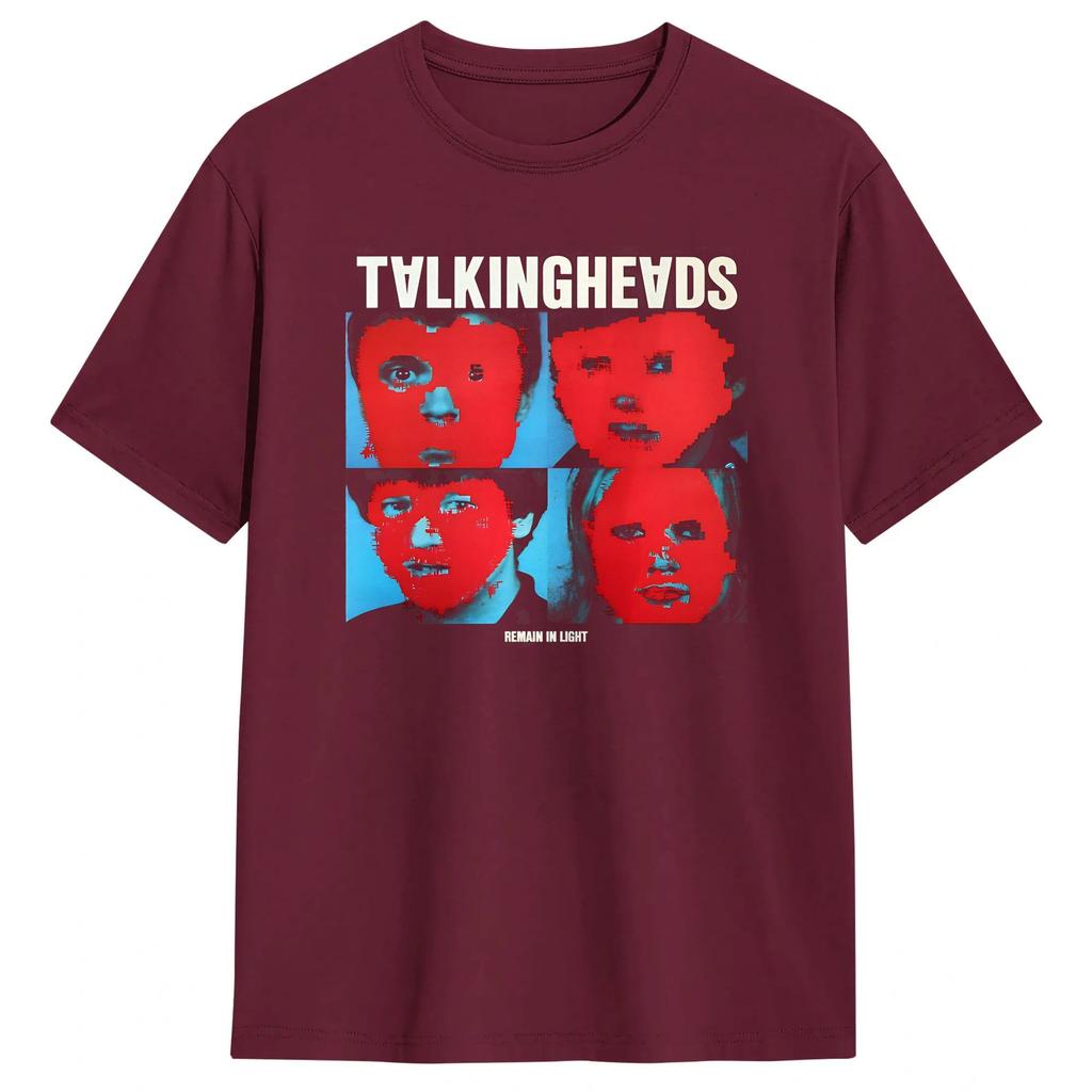 Talking Heads Remain in Light T-Shirt für Unisex Vintage 100% Baumwolle T-Shirt Rundhals Kurzarm T-Shirts Übergröße Kleidung
