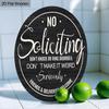 NO Soliciting Wooden Sign for Entrance Doors Decor - Unique Decorative Plaque for Home, Office, Store Decor