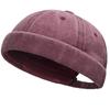 Hip Hop Hat Rolled-Cuff Harbour Hat Distressed Brimless Skull Hat Adjustable Washed Casual Hat for Outdoor Photo Props