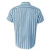 Men's striped outdoor beach short-sleeved casual shirt half-sleeved men's shirt