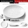 Tangyu White Stone Grain Melamine Dinner Plate