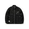 Li Ning X Artist Dft Light Wash Casual Denim Jacket Men Jacket Black AJDR387-1