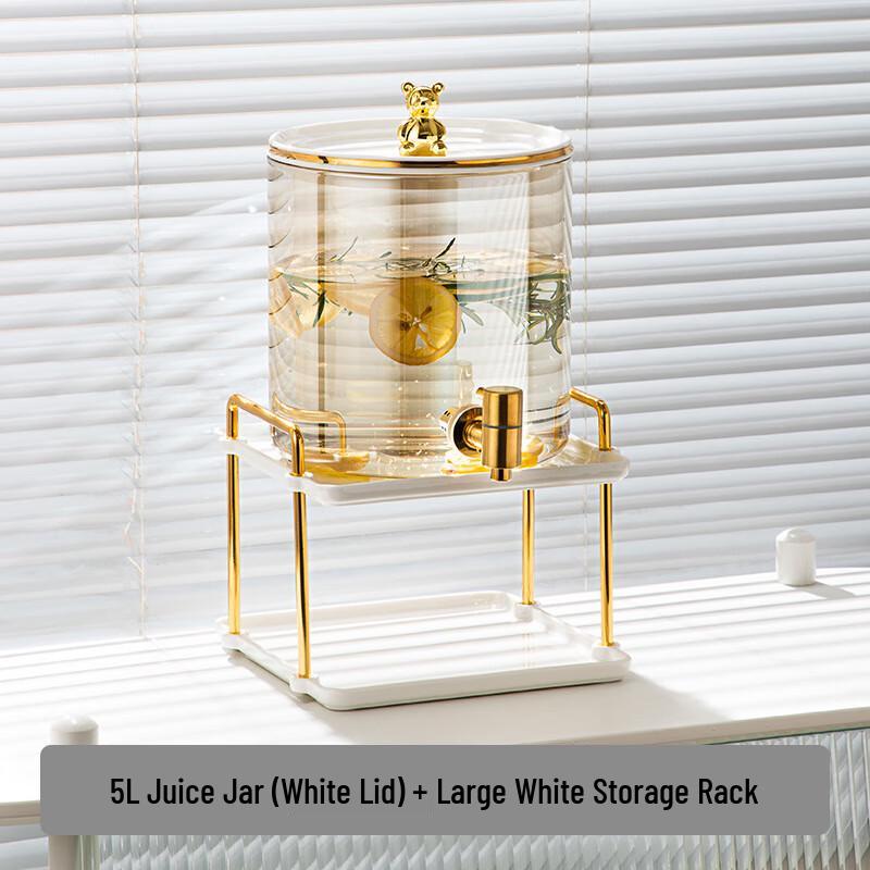 

Tianxi Light Luxury Glass Cold Water Pitcher with Faucet 5L