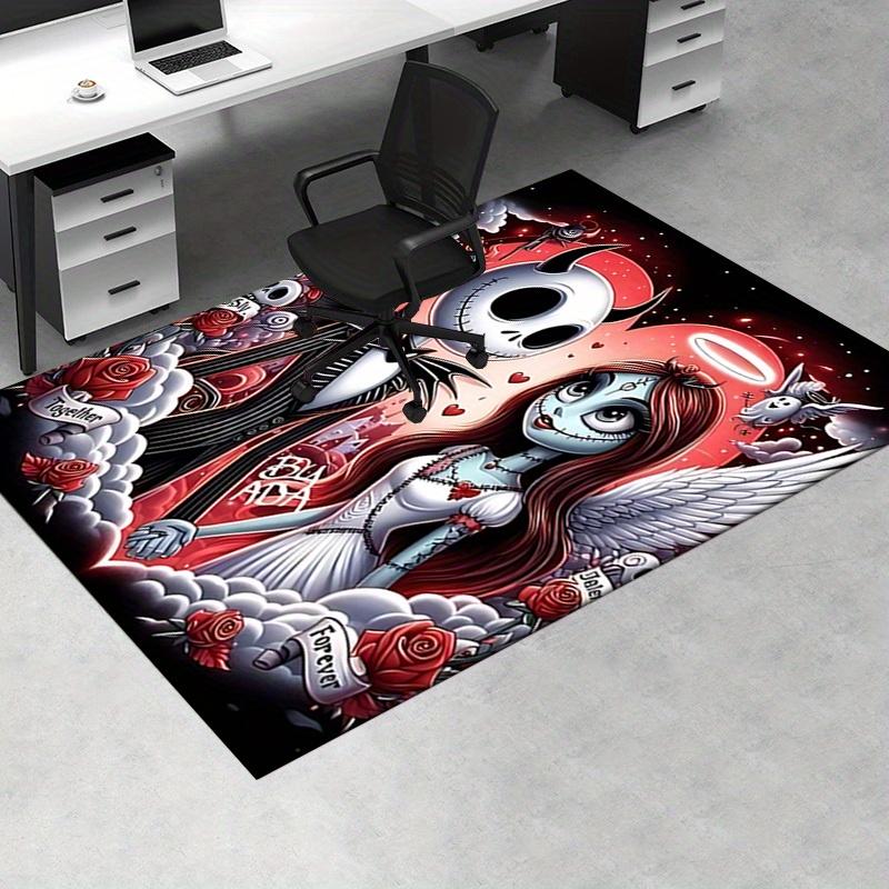 Office Rug "Jack Skellington""Sally" theme 3D Printed Anti-Slip Rug-Machine Washable for Living Room