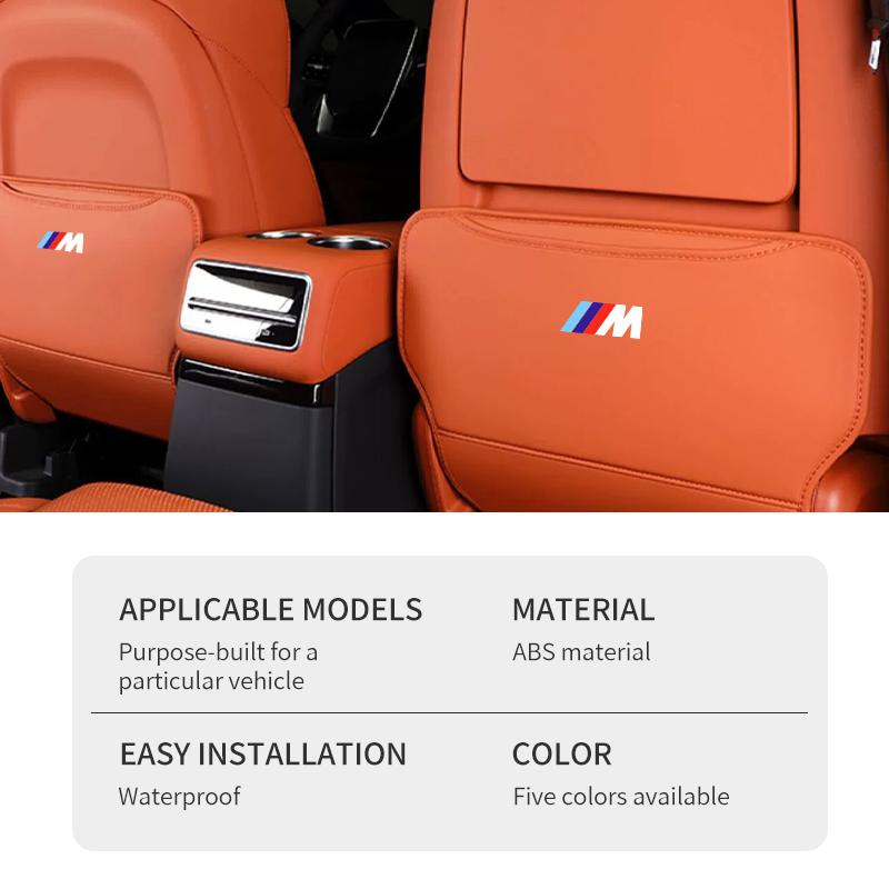 zmdpw1 Car Seat Anti Kick Mats Back Storage Kids Half Pack Anti Kick Mats For BMW X1 X2 X3 X4 X5 X6 X7 G20 G30 6GT E46 E90 E60 F10 E39