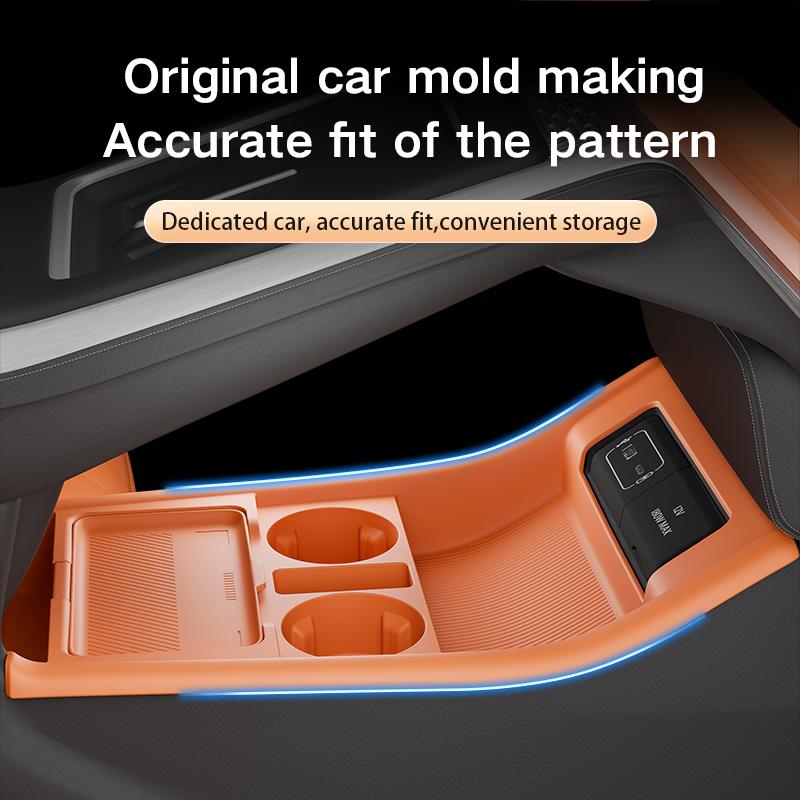 For XPENG G9 2025 2026 Storage Box Center Armrest Hidden Box Cup Holder Organizer Interior Accessories