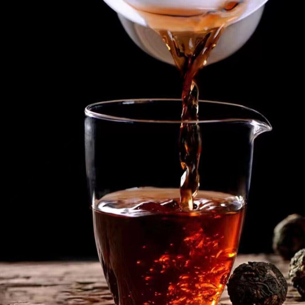 Yapışkan pirinç kokulu olgun çay Pu'er çayı olgun Pu'er çayı