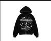 2023 New Riman Print Punk Style Harajuku Sweater Y2k Gothic Hoodie Long Zip Sweater