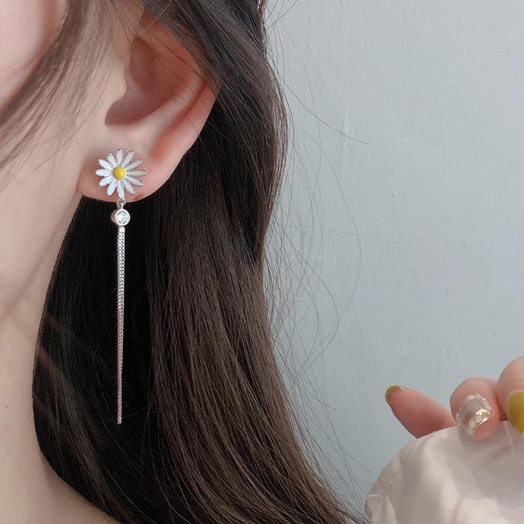 

Серьги-кисточки Маргаритки из стерлингового серебра 925 пробы с золотым покрытием S925 Sterling Silver