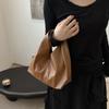 PU Leather Tote Bags for Women Luxury Niche Design Hobo Bag Women Handbag Simple Pleated Stylish Clutch Bag