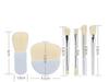 Portable 6-Piece Travel Makeup Brush Set for Beginners - Includes Mini Powder, Contour, Concealer, and Stippling Brushes