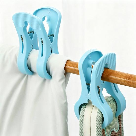 Yousheng 5Pcs Plastic Clothes Pins Windproof Strong Grip Clothes Pegs Heavy Duty Sheets Towels Laundry Clothing Drying Clothespin