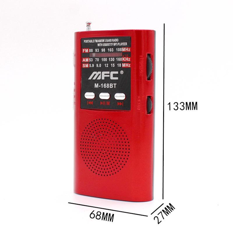 High-End Multi-Band Mini Radio with Bluetooth, Headphone Jack, and Music/Call Functionality