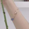 Moon Star Charm Faux Pearl Beads Bracelet Women Bangle Jewelry Gift