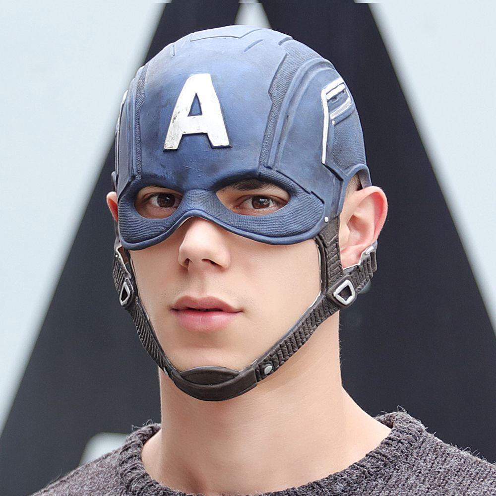 Marvel Avengers Captain America Full Face Movable Latex Mask For Adults