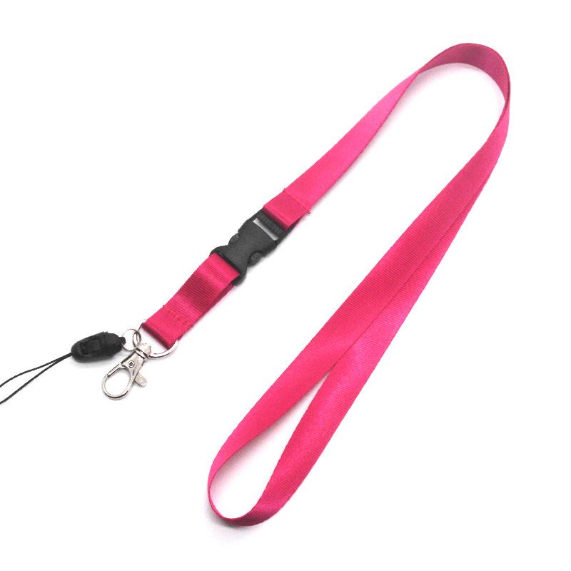 Custom Color Logo Nylon Phone & ID Lanyard with Screen Printed Polyester