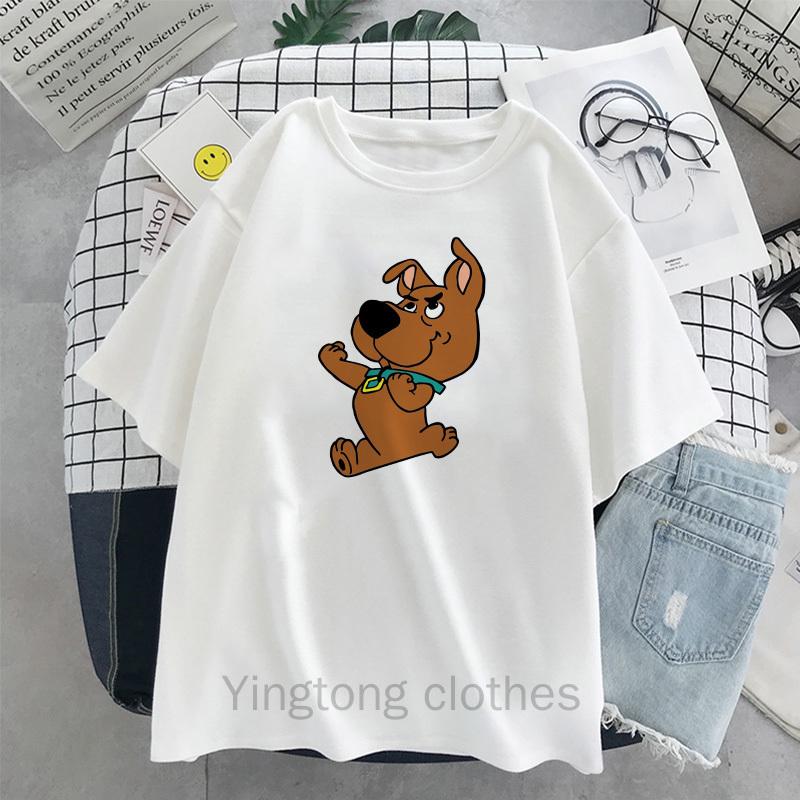 Kawaii Little bear Printed Women T-Shirt Harajuku Summer Short Sleeve T-Shirts Japanese Anime Cartoon Oversized T-Shirt Female