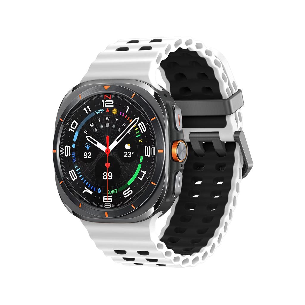 Marine Band For Samsung Galaxy Watch ultra Strap 47mm Accessories Two color Sport silicone Bracelet Galaxy Watch 7 ultra Straps