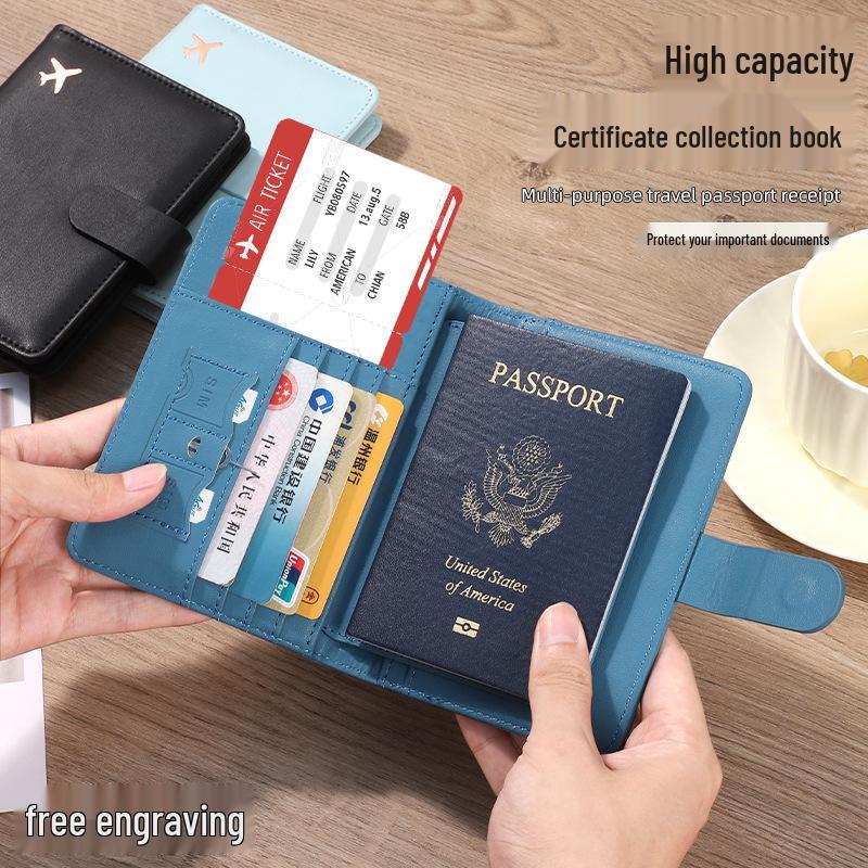 Cross-Border Multi-Card Passport Holder with Passport Clip and Cover