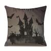 Halloween Linen Pillow Cover Printed Pillow Cover