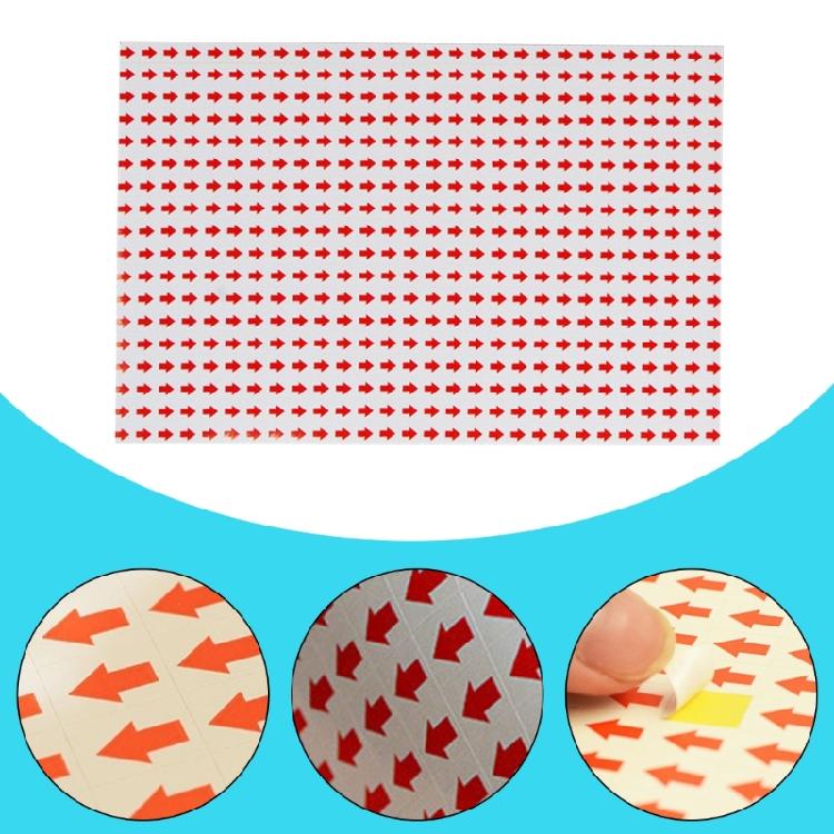 60 Blatt/Packung Pfeil-Etiketten, kleine Pfeil-Aufkleber, Pfeil-Etiketten, Aufkleber zur Farbcodierung, Schilderaufkleber