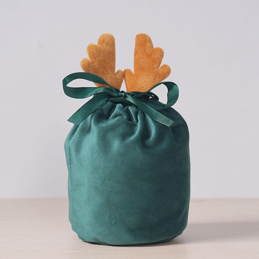 Christmas Candy Bags Santa Present Bags Velvet Deer Bags Decorative Charm