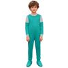 Unisex Kids Adaptive Clothing Round Neck Long Sleeve Anti Strip Back Full Zipper Color Block Footed Jumpsuit Special Needs Clothing