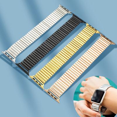 Ελαστική ζώνη ρολογιού για Iwatch 38 mm 40 mm 41 mm 44 mm 42 mm 45 mm 49 mm Λάντα από ανοξείδωτο χάλυβα για Apple Watch Series 8 7 6 5 4 3 2 1 Se Expansion Luxury