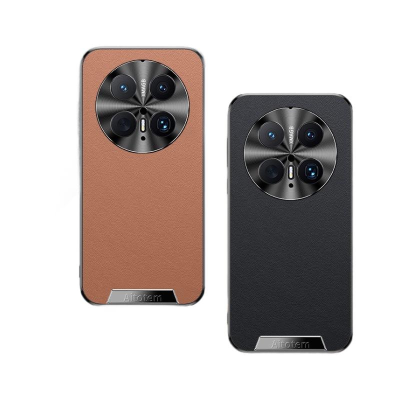 

Suitable for Huawei Mate70pro Mobile Phone Case Full-inclusive Lens M60 Anti-fall 50 Business 40 High-end Plain Leather Case Huawei Mate 40