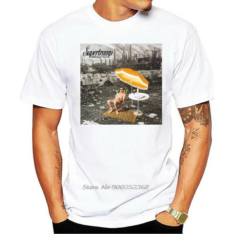 T-Shirt Hipster Harajuku Markenkleidung T-Shirt New Supertramp Crisis What Crisis Rockband T-Shirt Harajuku Tees.