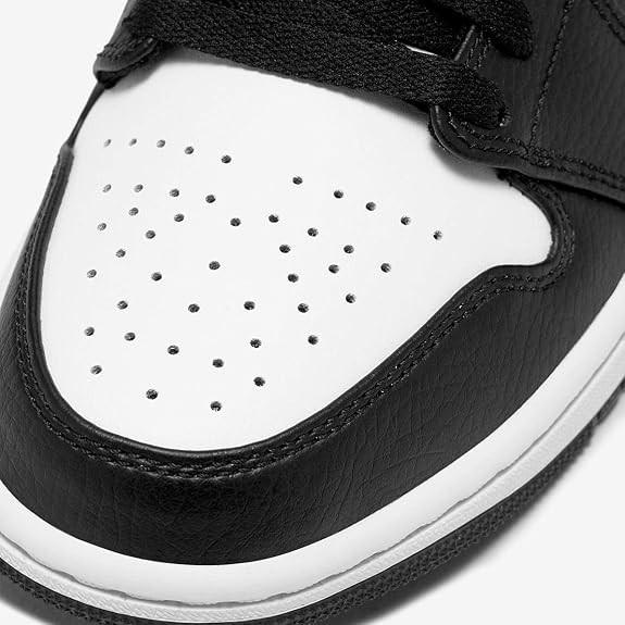 554724-075 Nike Air Jordan 1 Mid Black Chile Red White (Men's)