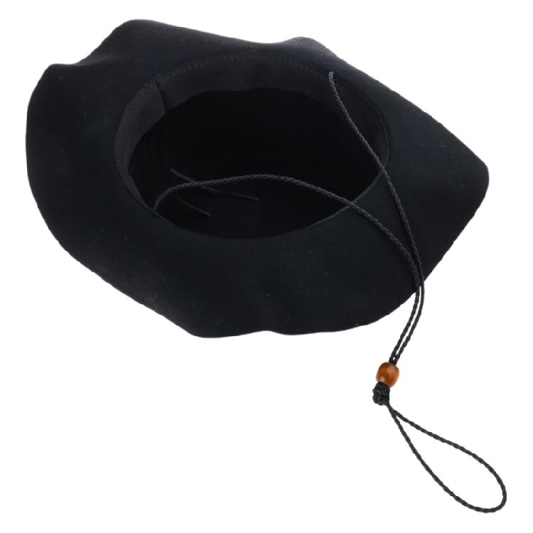 Eye Catching Western Hat Cosplay Costume Hat Stage Show Props Hat Halloween Costume Woven Belt Hat Carnivals Party Props