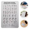 Aluminum Braille Learning Board Efficient Braille Self-Learning Tool  Adult Beginner