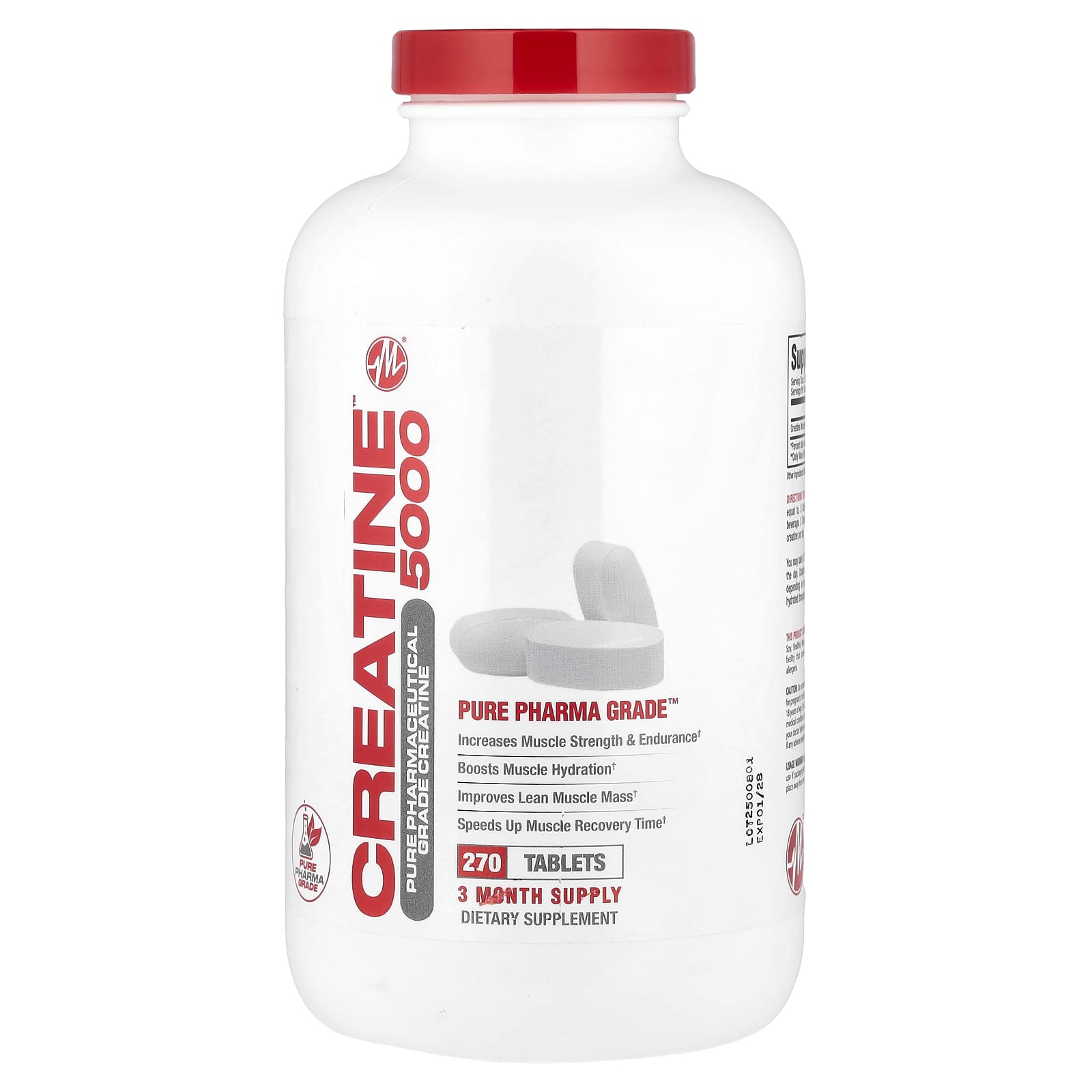 

Creatine 5000™, 270 tablets (1,666 mg per tablet)