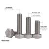High-Strength Hex Head Bolt DIN933, 304 Stainless Steel for Large Machinery