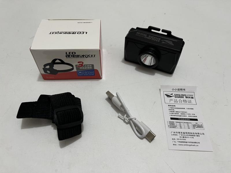 Outdoor Headlamp Night Fishing Portable ABS Headlamp With Three Level Adjustment