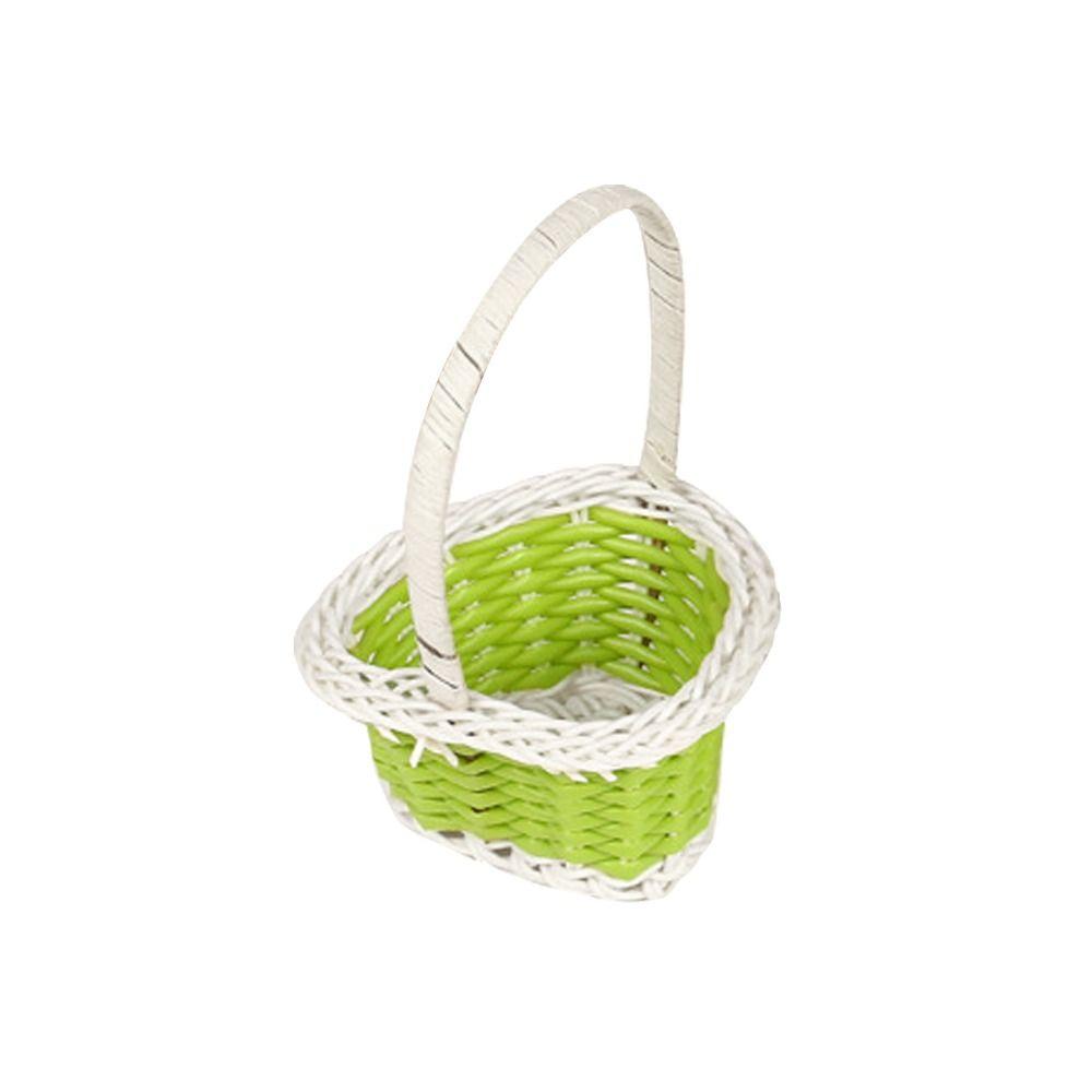 Rattan Gewebter Blumenaufbewahrungskorb Rund/Herzform Weidenblumenkorb Für Pflanze Zuhause Hochzeit