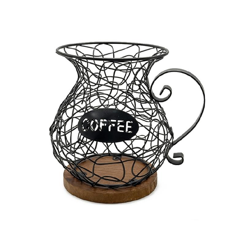 Iron Coffee Capsules Storage Basket Multifunctional Cafe Pods Holder Snacks Candy Container Space Saving Accessories чёрный 1290₽