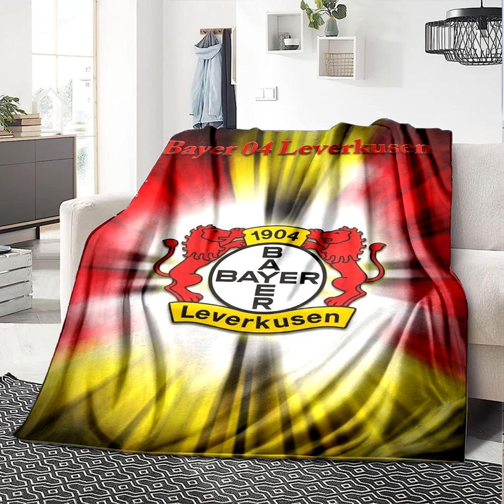 Coperta di Flanella con Stampa Bayer Leverkusen Alta Qualità Calda Confortevole Coperta per Tutte le Stagioni Perfetta per Regali Decorazione Casa