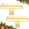 4Pcs Christmas Stocking Holders Multifunction Mantle Weighted Hooks Anti-Slip Light Strip Decoration Hook Christmas Decoration