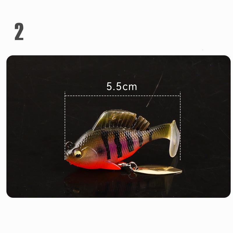 

Сумка для приманок Jumping Fish 2-го поколения с защитой от зацепов для ловли окуня, сома и мандариновой рыбы – Мягкие приманки для пресноводной и морской рыбалки. 5.5cm 10g