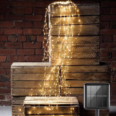 Lampada solare per albero di vite, lucine in filo di Cooper, 10 corde, 200 LED, per la decorazione dell'albero di Natale da giardino esterno
