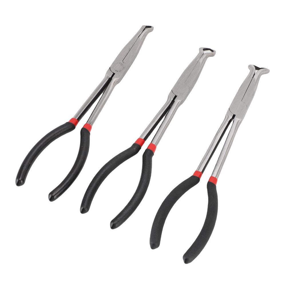 3PCS Heavy Duty Long Nose Grip Pliers 11 Inch Hose Removal Pliers Ring Nose Pliers  Hose Gripping