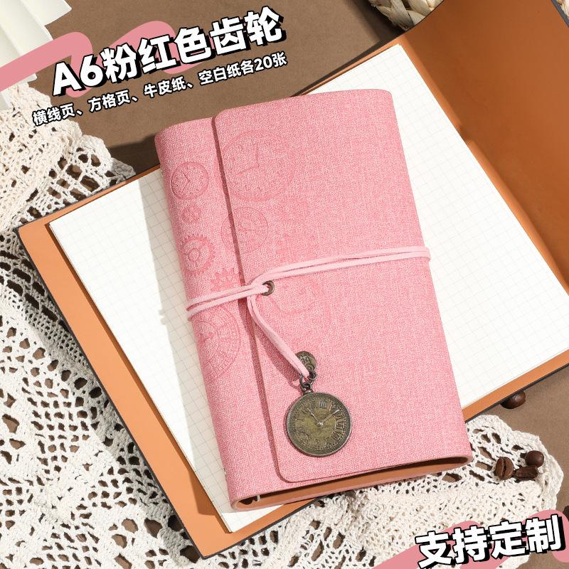 A6 Notebook Travelers Journal Notebook Pu Leather Blank Kraft Diary Book Vintage Sketchbook School Stationery Office Supplies Quality