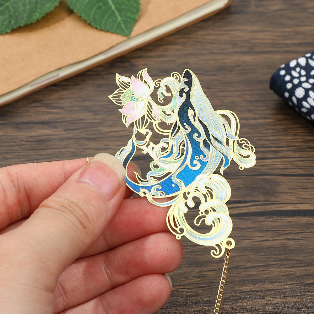 1PC Chinese Style Bookmark Tassel Pendant Retro Book Clip Metal Pagination Mark Stationery Student Gift School Office Supplies