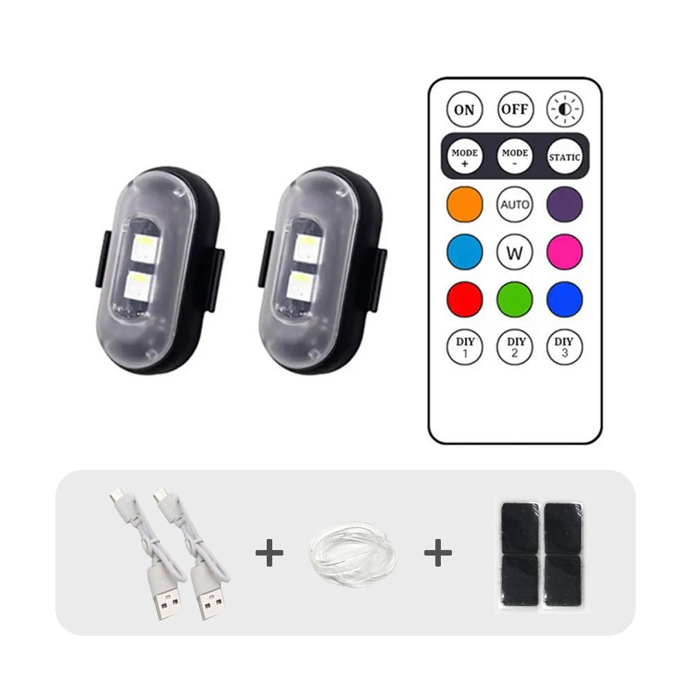

Беспроводной пульт дистанционного управления Светодиодный стробоскоп Автомобиль Мотоцикл Велосипед Предупреждающая Декоративная лампа USB Перезаряжаемый Индикатор самолета 8 цветов Автомобильные огни