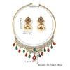 Middle Eastern Style Water Drop Necklace & Bell Earring Set